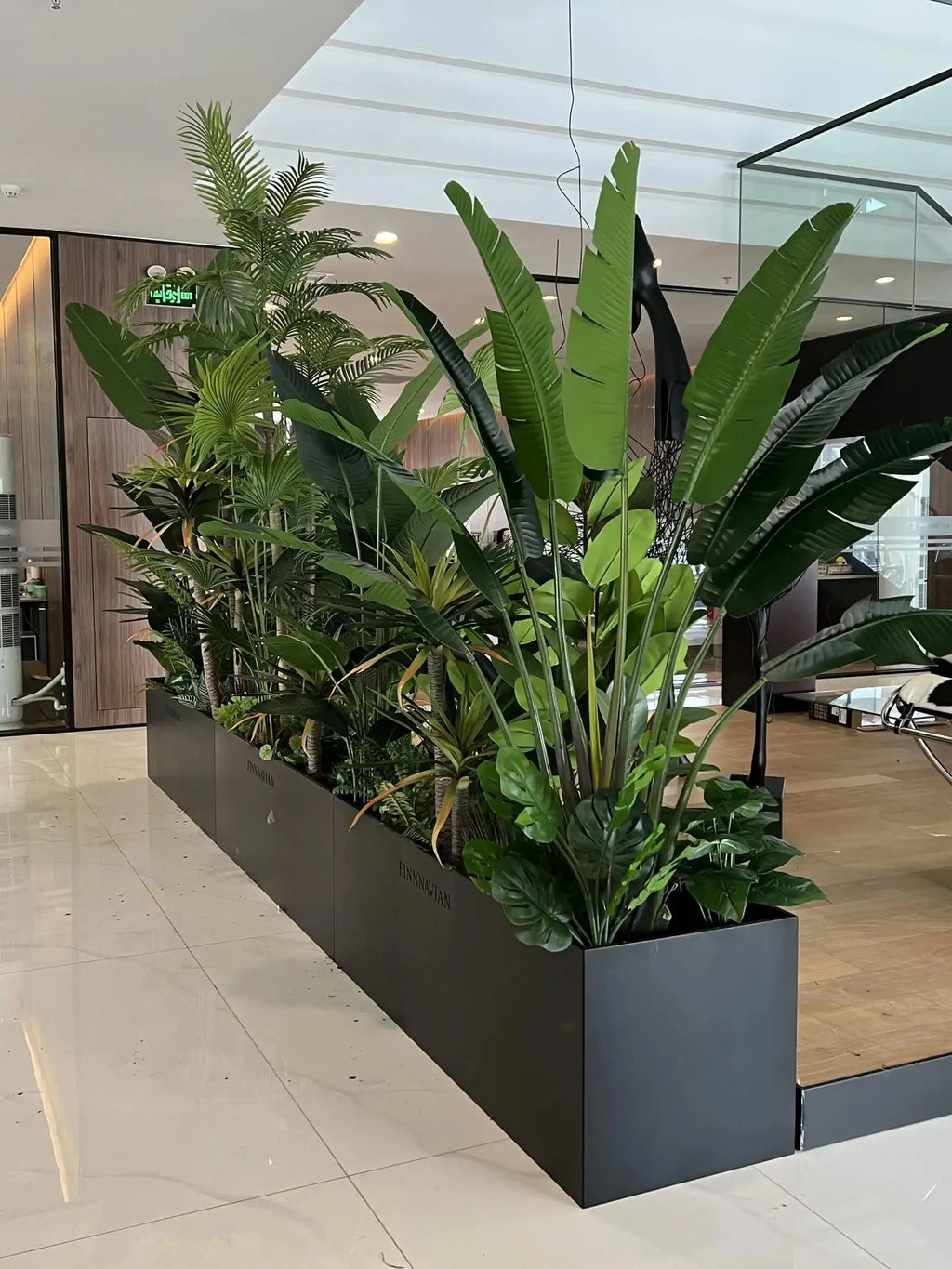 Simulation green plant landscaping combination indoor and outdoor window space decoration simulation potted plant landscape