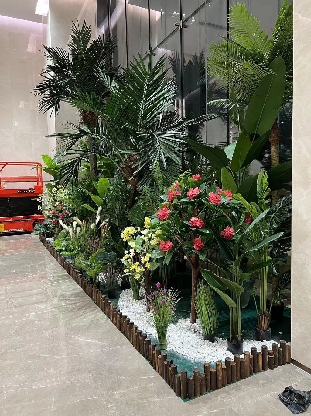 Simulation green plant landscaping combination indoor and outdoor window space decoration simulation potted plant landscape
