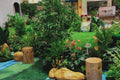 Simulation green plant landscaping combination indoor and outdoor window space decoration simulation potted plant landscape