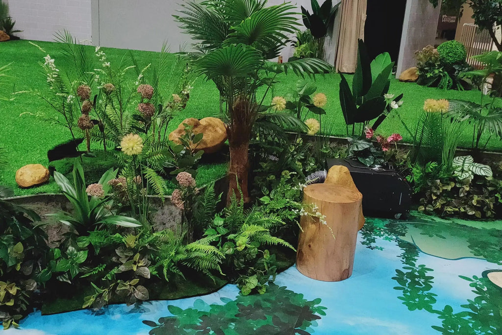 Simulation green plant landscaping combination indoor and outdoor window space decoration simulation potted plant landscape