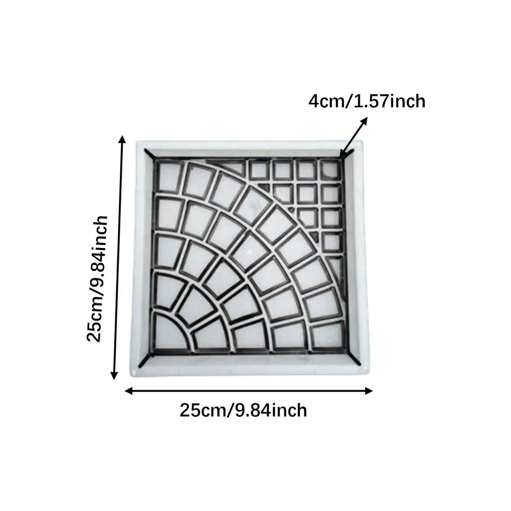 Pathway Tooling DIY Landscaping Square 25cmx25cmx4cm Landscaping Stone Forms for Outdoor Walkway Floor Tile Backyard Sidewalks