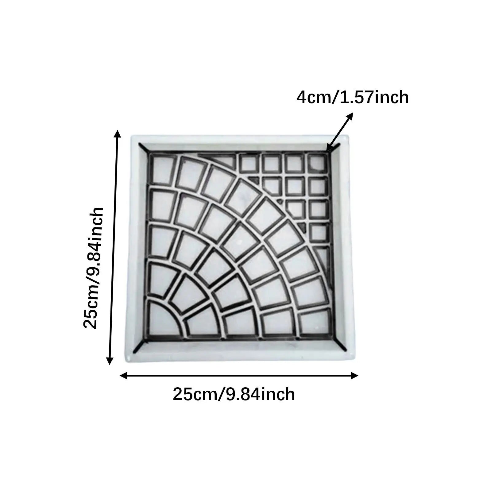 Pathway Tooling DIY Landscaping Square 25cmx25cmx4cm Landscaping Stone Forms for Outdoor Walkway Floor Tile Backyard Sidewalks